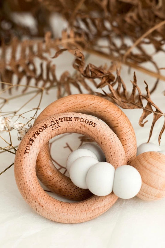 Wooden Baby Rattle Teether
