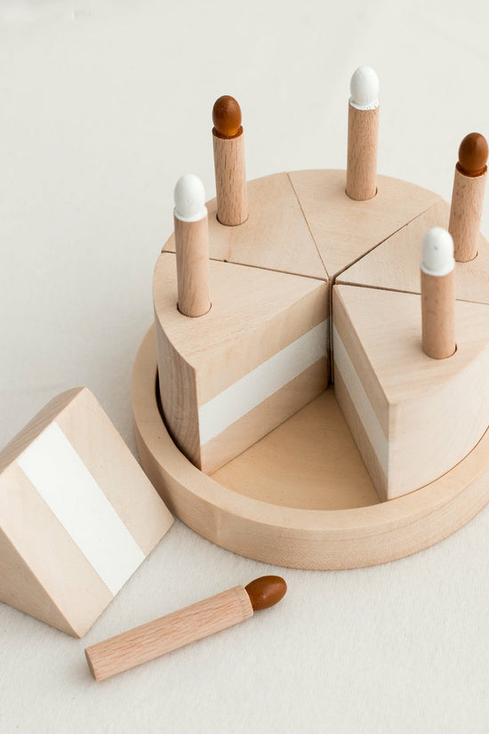 Wooden Birthday / Celebration Cake, Play Food Cake