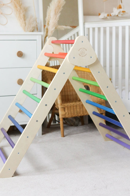 Montessori Furniture Indoor Foldable Climbing Triangle and Slide