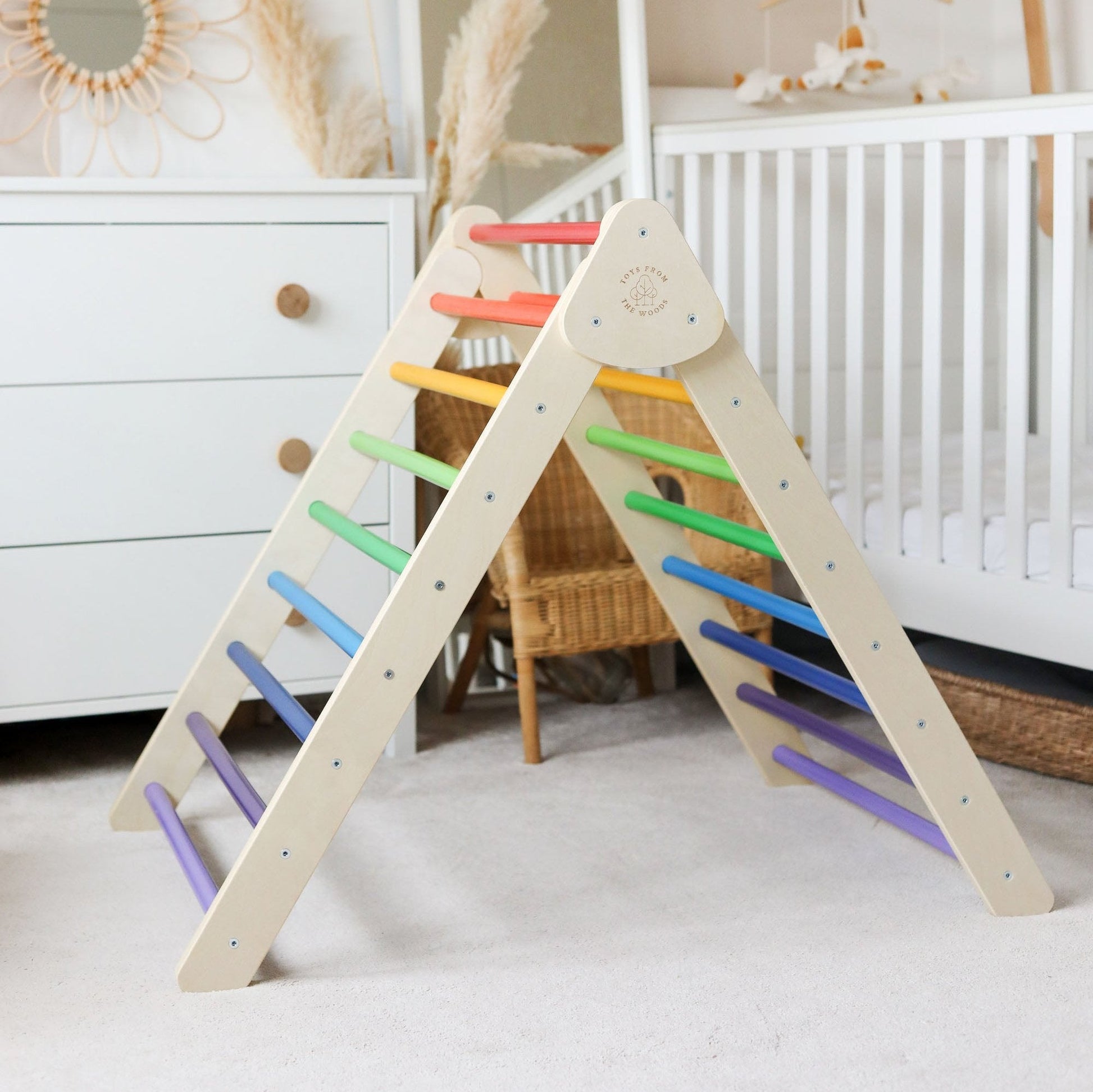 Montessori Furniture Indoor Foldable Climbing Triangle and Slide