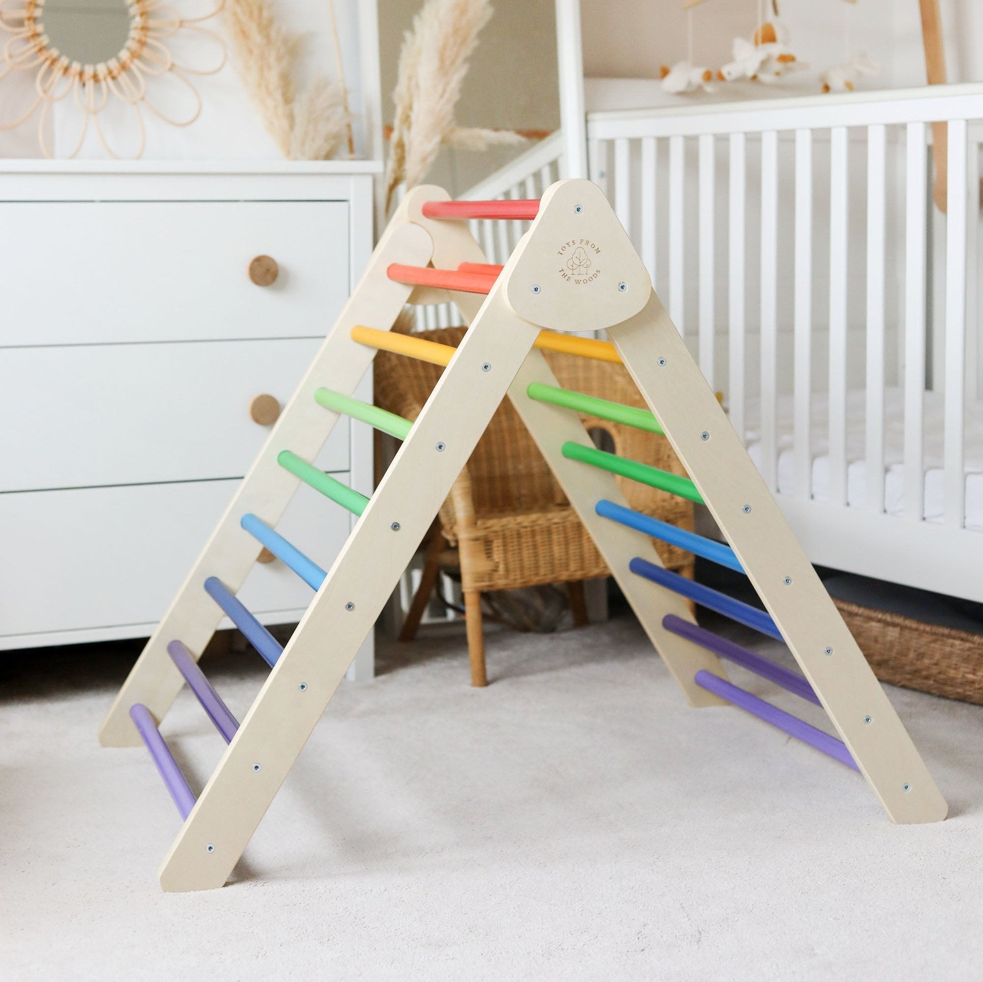 Montessori Furniture Indoor Foldable Climbing Triangle and Slide