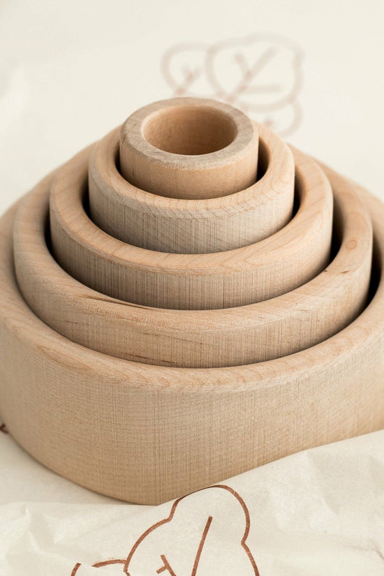 Baby Stacking Bowls, Wooden Stacking / Nesting Cups