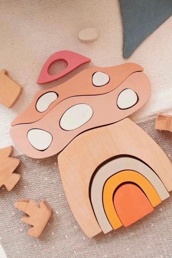 Mushroom House Stacker Puzzle