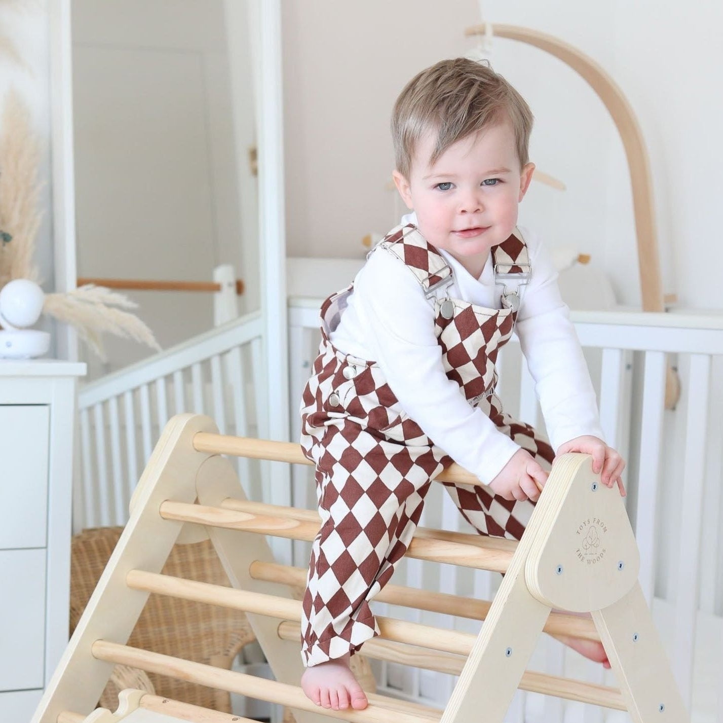 Montessori Furniture Indoor Foldable Climbing Triangle and Slide
