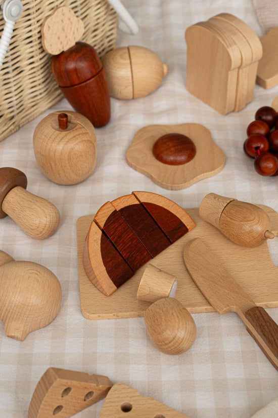 Wooden Pretend Cutting Food