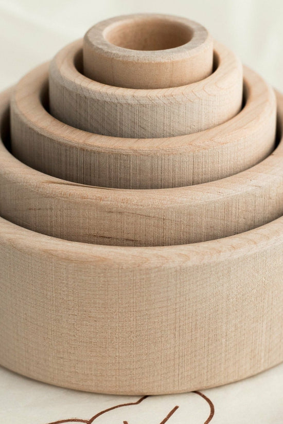 Baby Stacking Bowls, Wooden Stacking / Nesting Cups