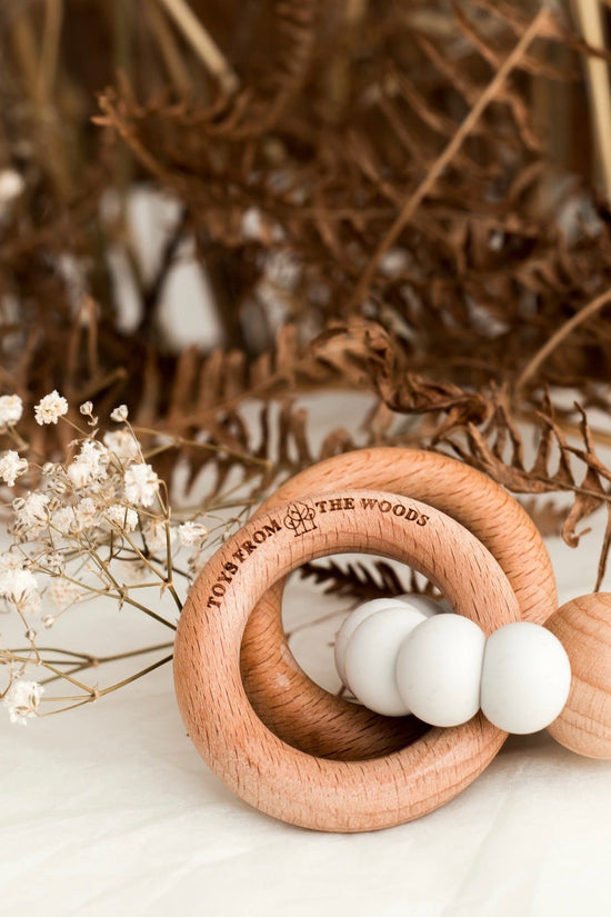 Wooden Baby Rattle Teether