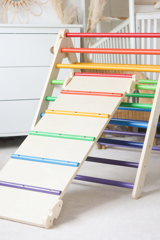Montessori Furniture Indoor Foldable Climbing Triangle and Slide