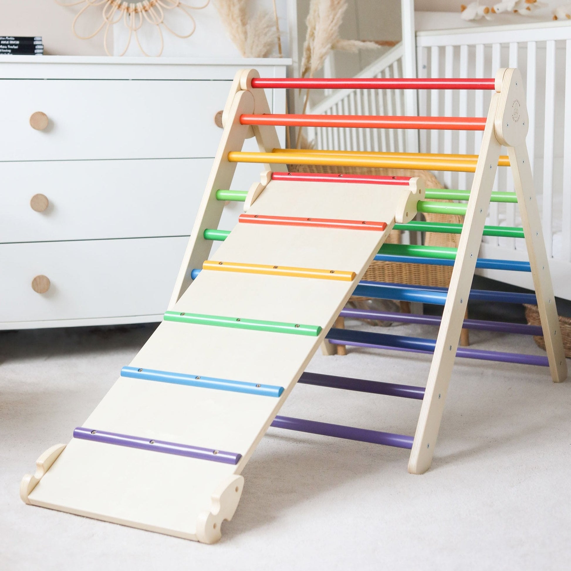 Montessori Furniture Indoor Foldable Climbing Triangle and Slide