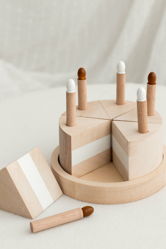 Wooden Birthday / Celebration Cake, Play Food Cake