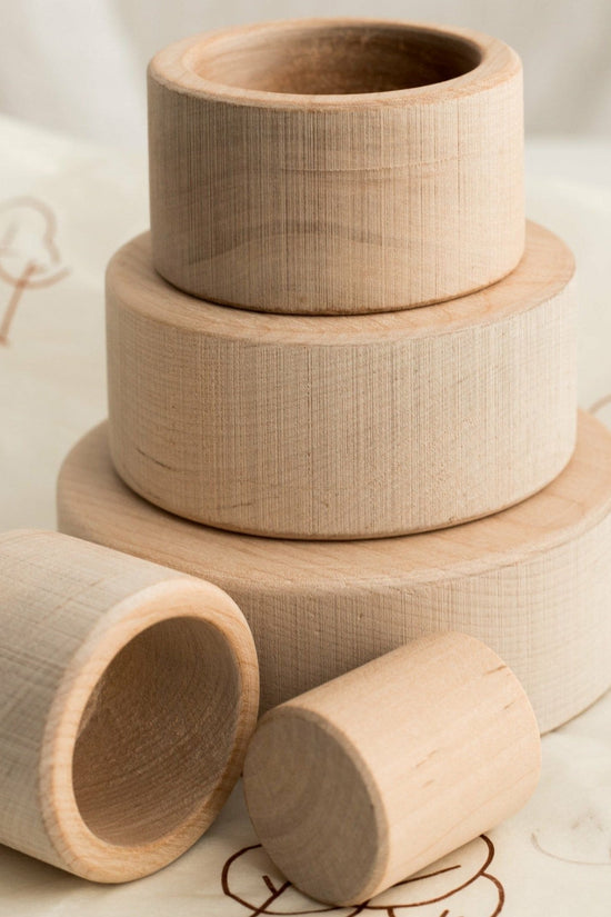Baby Stacking Bowls, Wooden Stacking / Nesting Cups