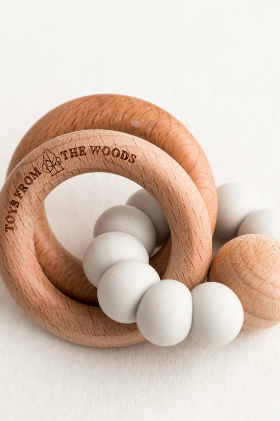 Wooden Baby Rattle Teether