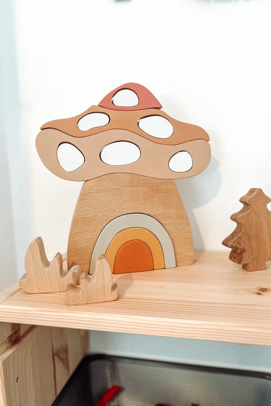Mushroom House Stacker Puzzle