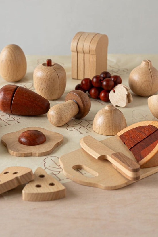 Wooden Pretend Cutting Food