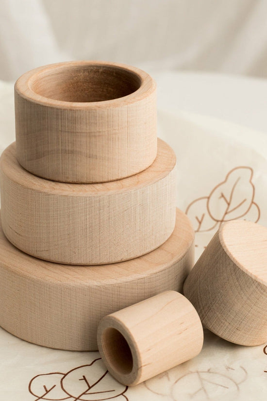 Baby Stacking Bowls, Wooden Stacking / Nesting Cups