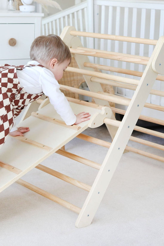 Montessori Furniture Indoor Foldable Climbing Triangle and Slide