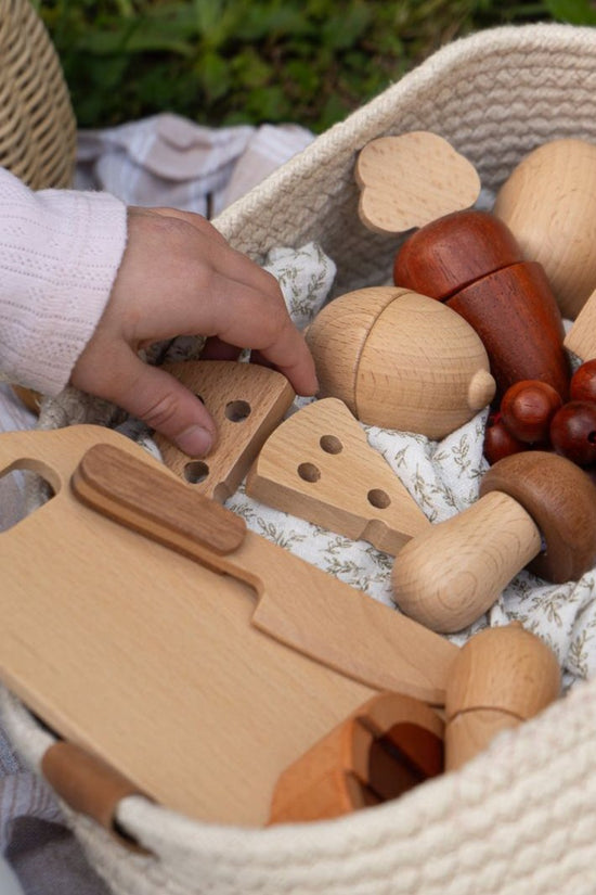 Wooden Pretend Cutting Food