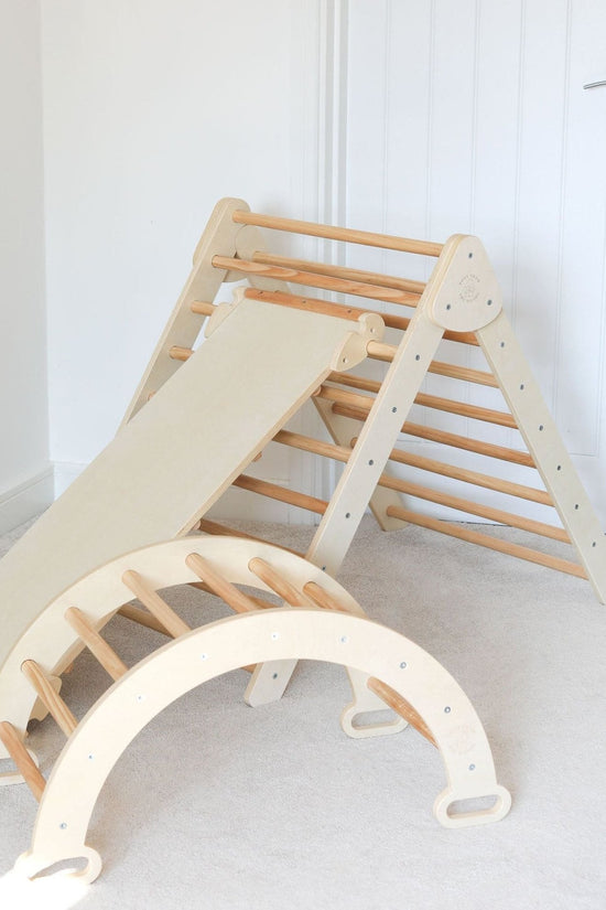 Montessori Furniture Indoor Foldable Climbing Triangle and Slide