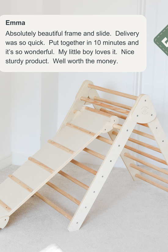 Montessori Furniture Indoor Foldable Climbing Triangle and Slide