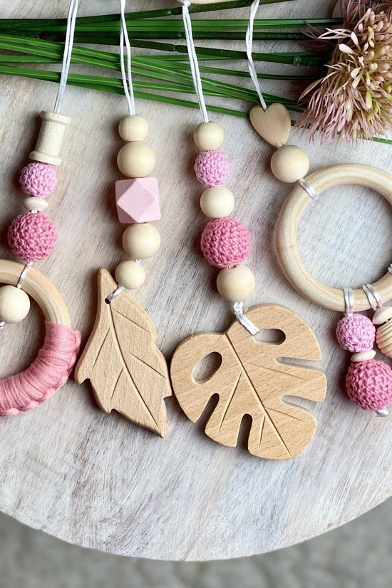 Wooden Baby Play Gym with Hanging Toys