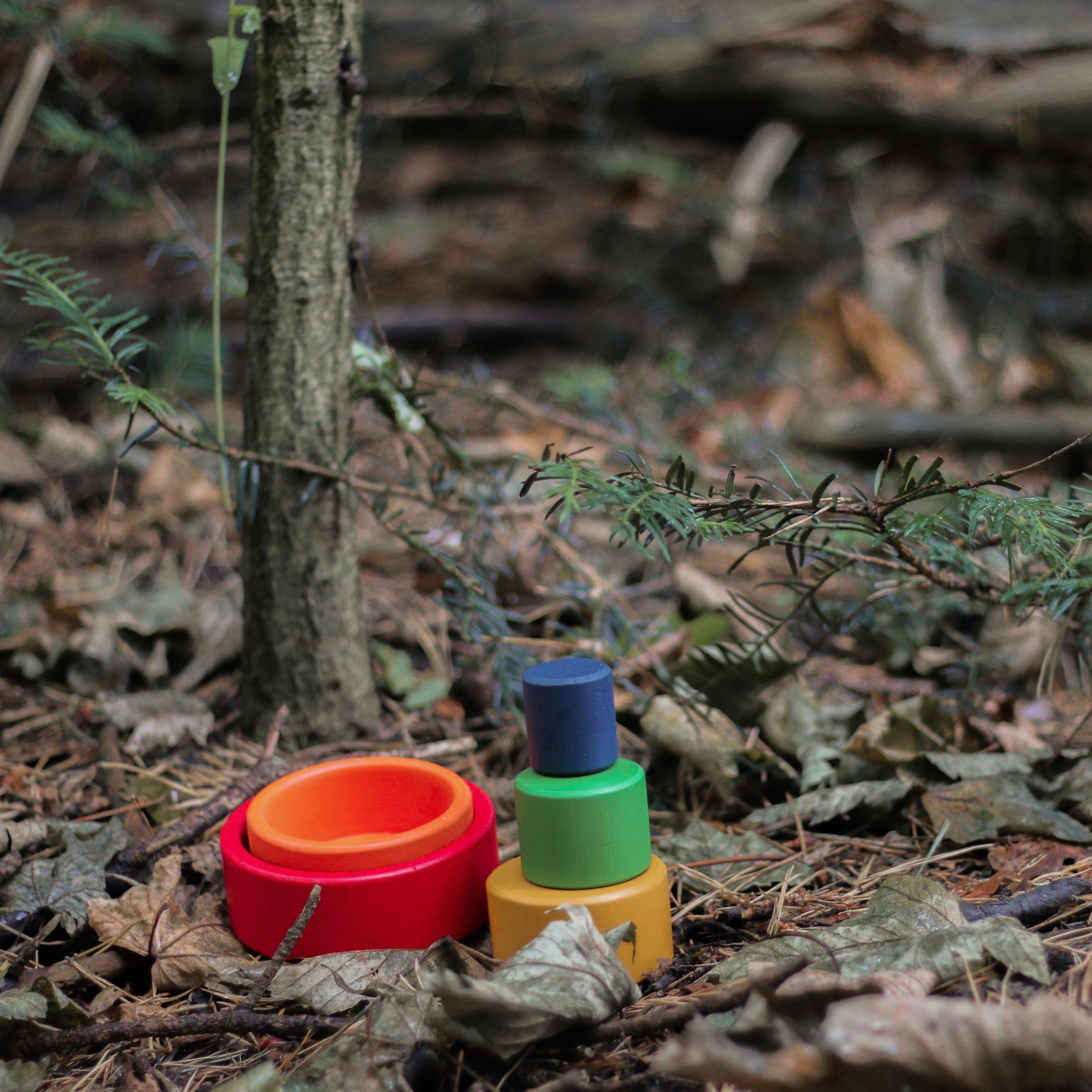 Baby Stacking Bowls, Wooden Stacking / Nesting Cups