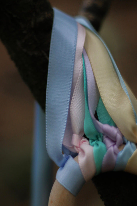 Pastel Rainbow Sensory Ribbon Ring, Hand Kite