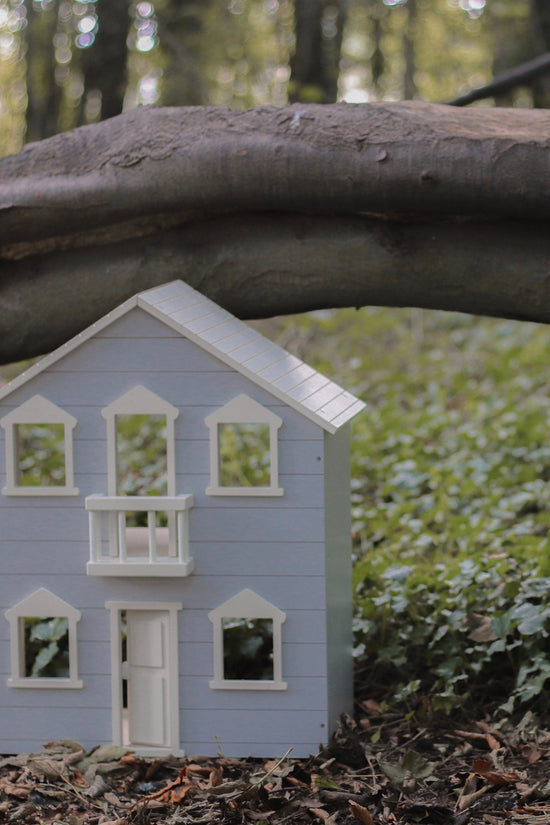 Grey Wooden Open Doll House