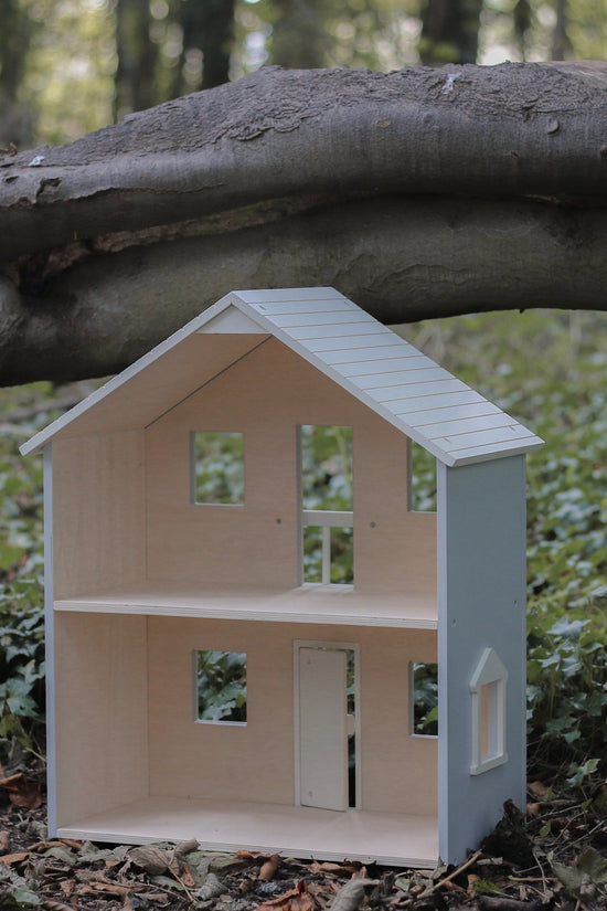 Grey Wooden Open Doll House