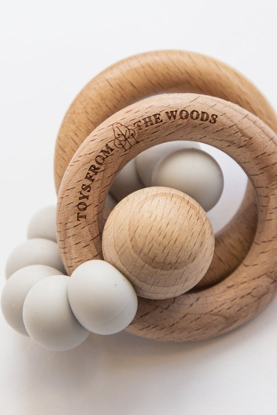 Wooden Baby Rattle Teether