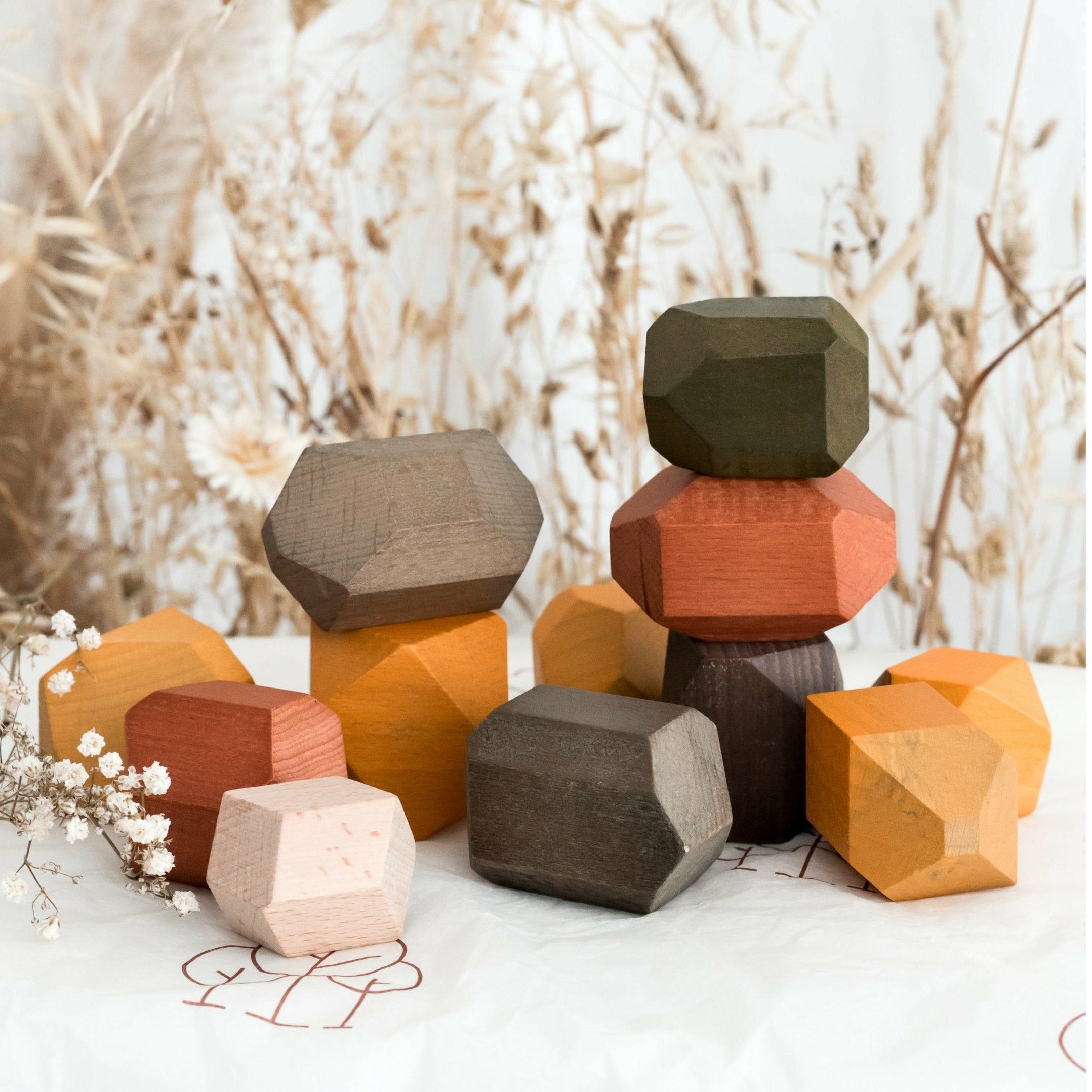 Wooden Stacking Stones