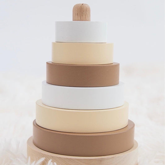 Sand Wooden Stacking Pyramid