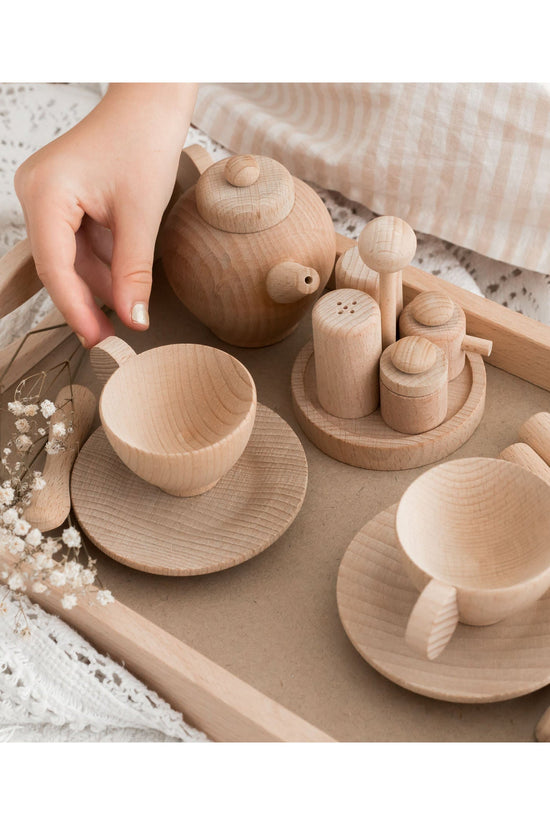 Wooden Play Tea Party / Cooking Set