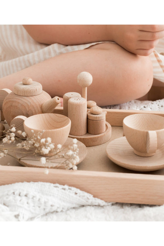 Perfectly Imperfect Wooden Play Tea Party / Cooking Set