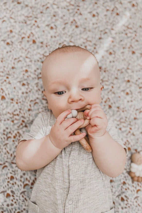 Wooden Baby Rattle Teether